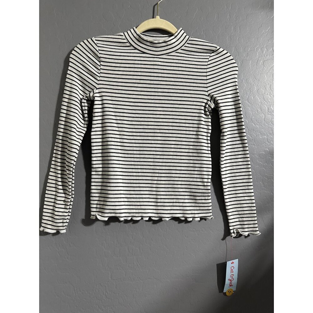 Cat & Jack Girl's Ribbed Long Sleeve Shirt Size M 8 NWT